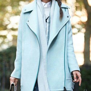 Banana Republic Mint Wool Bomber Coat Jacket XS